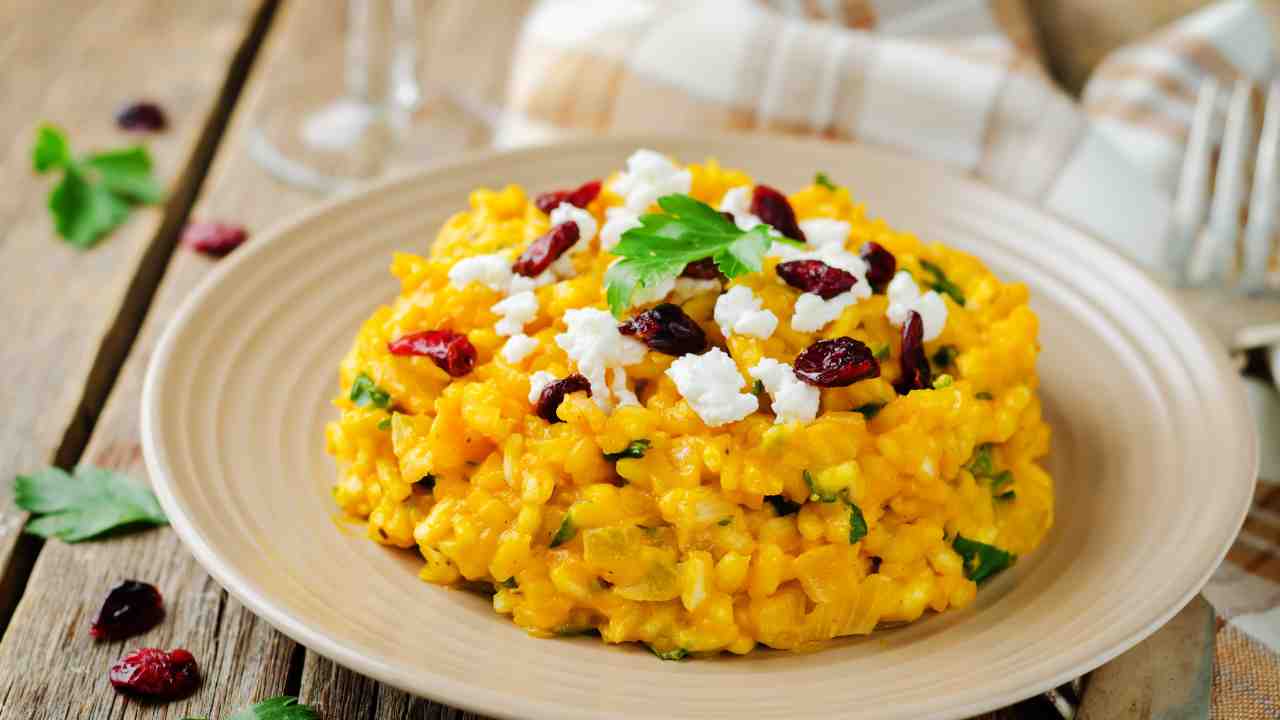 risotto zucca mirtilli