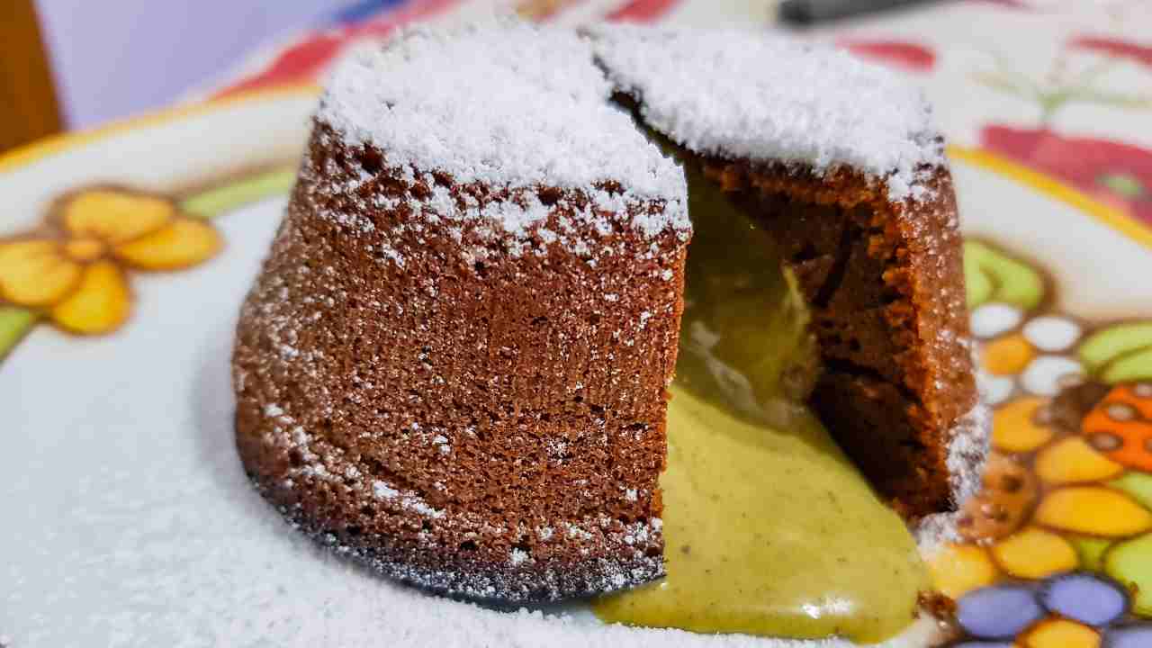 tortino cioccolato pistacchio