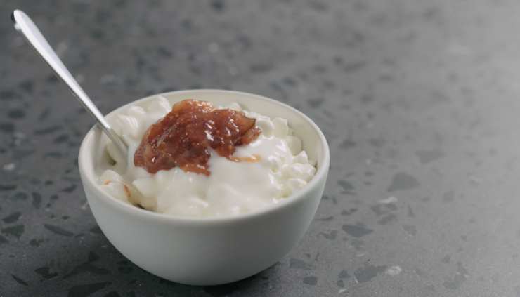 mousse con confettura di fichi