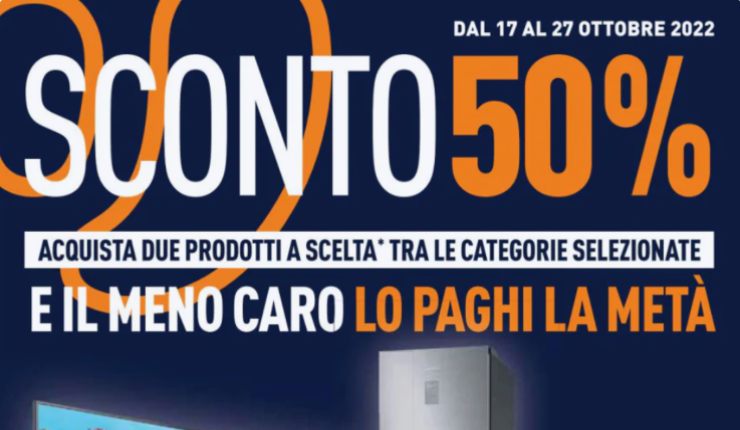 unieuro offerta 50%