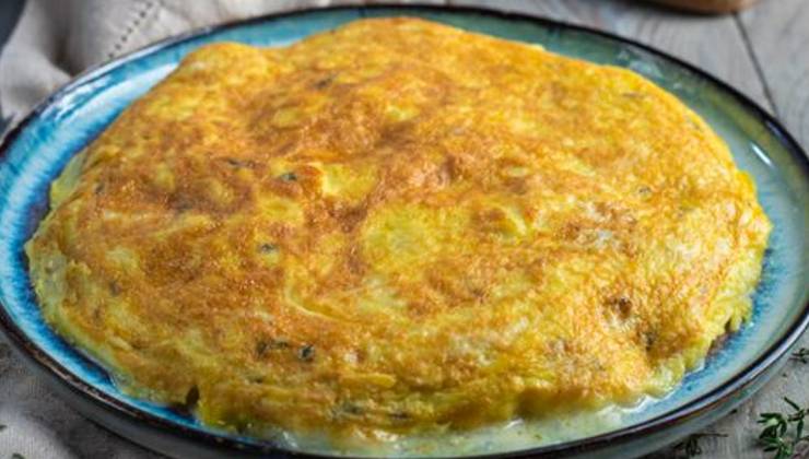 Frittata uova prosciutto e taleggio