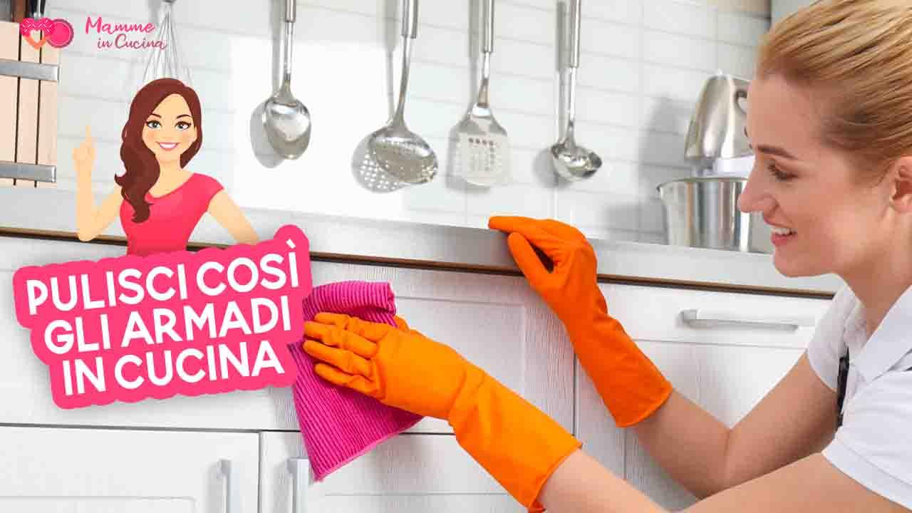 pulizia armadietti cucina