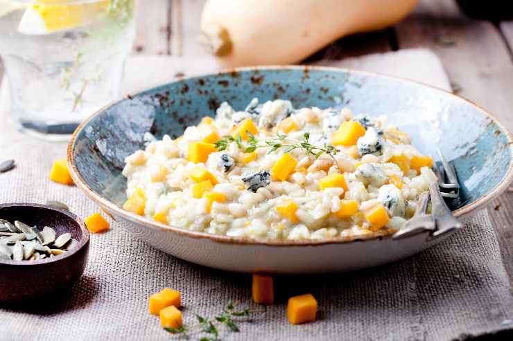 risotto zucca e gorgonzola