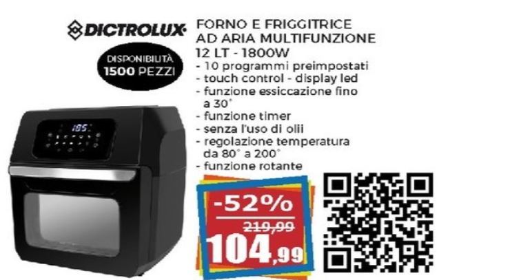 Forno e friggitrice ad aria multifunzione