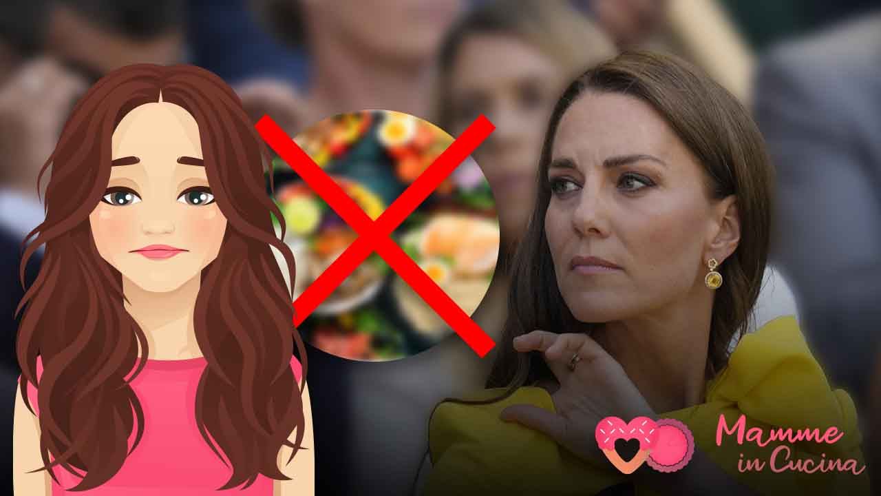 Kate Middleton non può mangiare