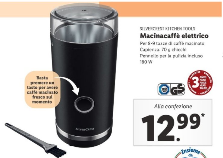 macinacaffè elettrico lidl