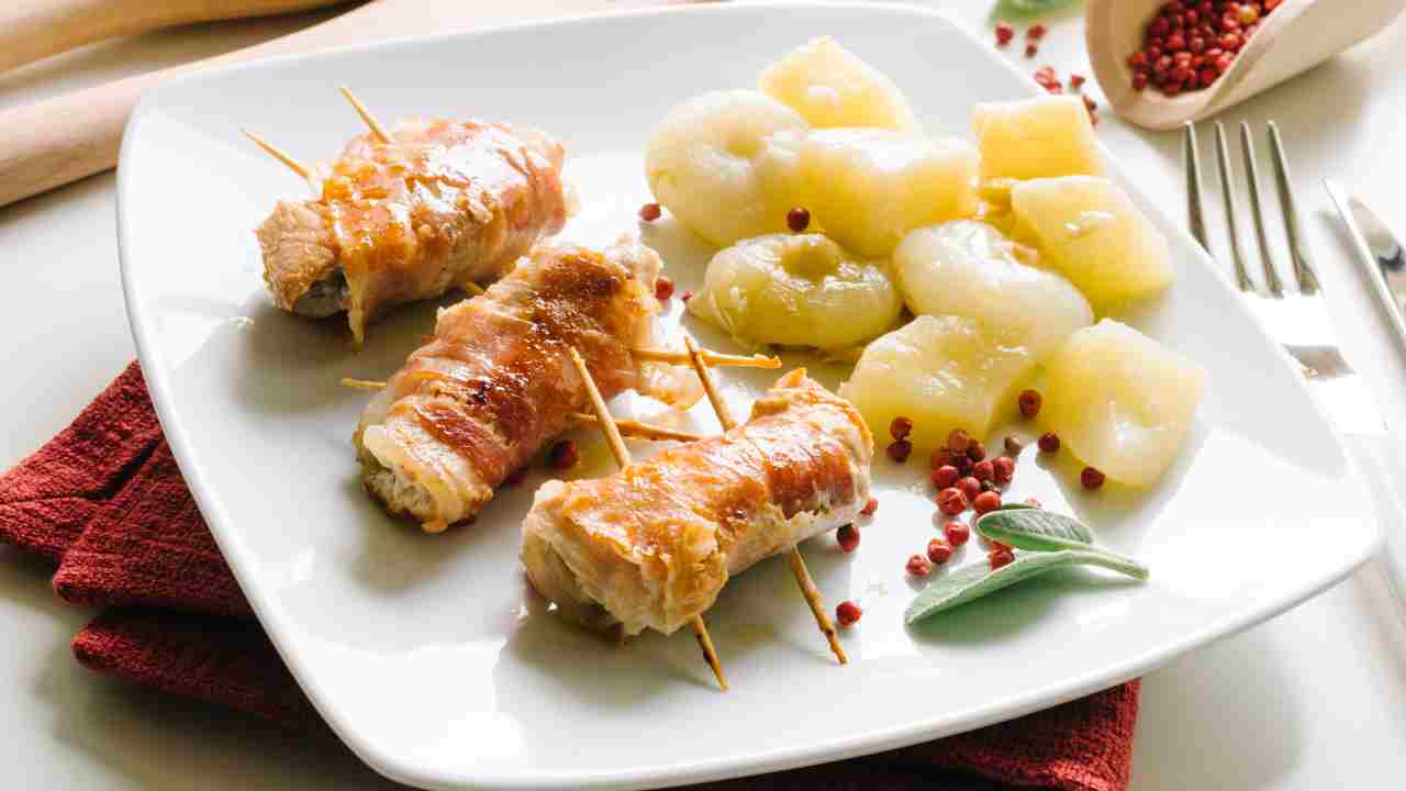 involtini di pollo e datteri