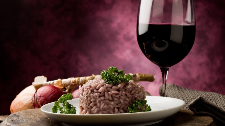 risotto con vino rosso 