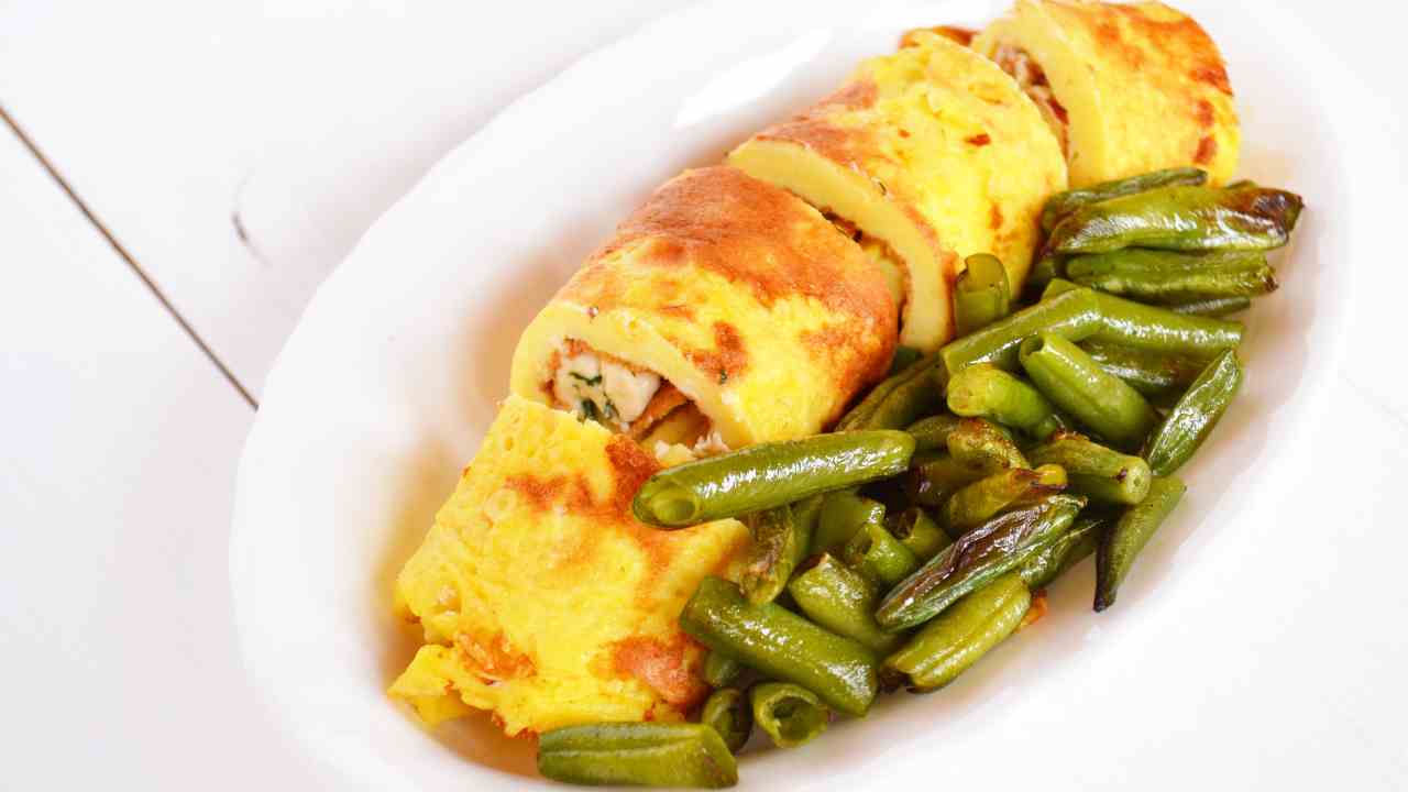 rotolo di frittata con tonno