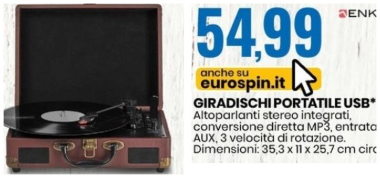 Giradischi Portatile Usb