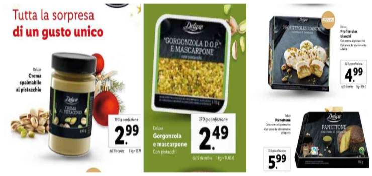 Prodotti pistacchio Lidl 