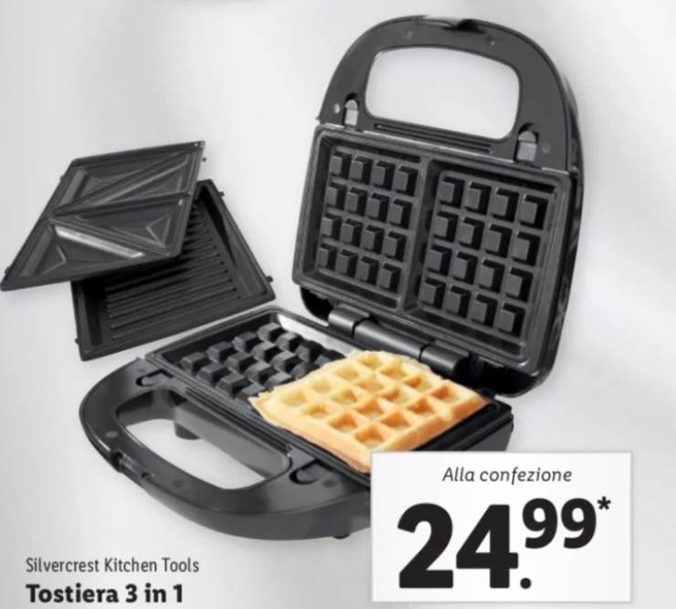 tostiera 3 in 1 Lidl