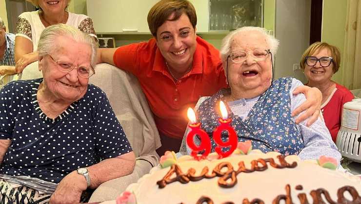 Benedetta Rossi insieme a nonna Blandina e zia Giulietta