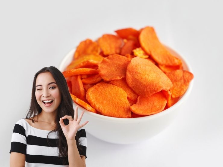 chips croccanti di carote