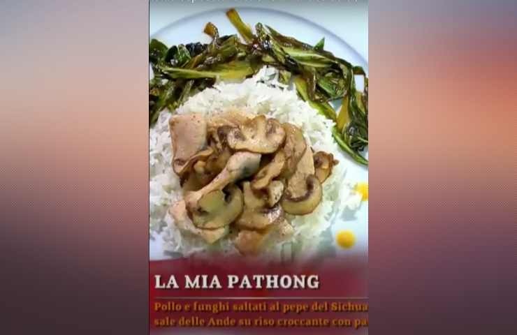 il piatto cucinato dalla concorrente Letizia di masterchef: la mia Patong