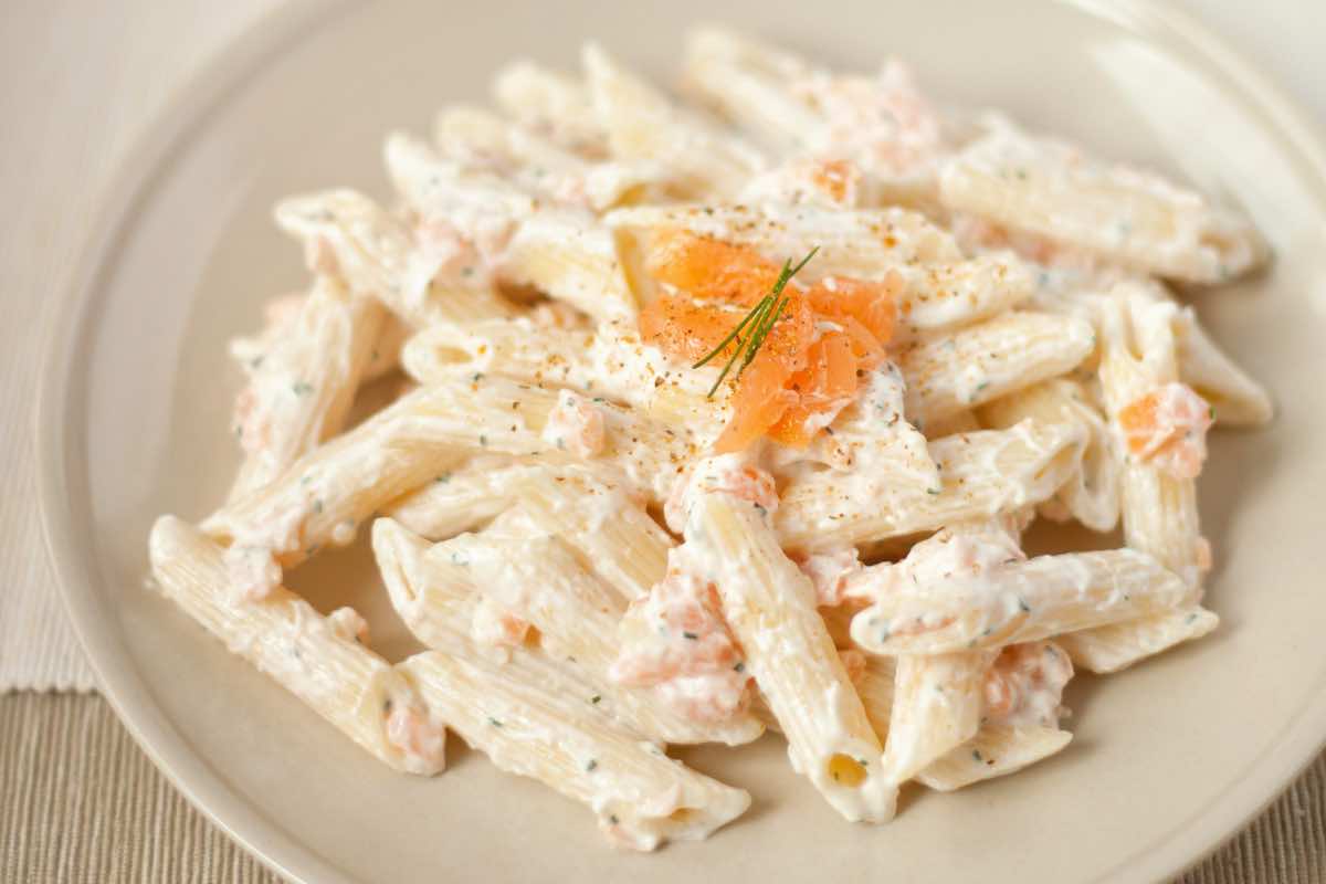 pasta salmone e noci