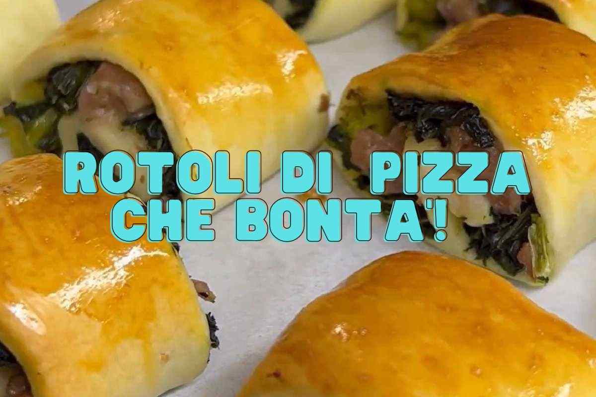 Rotoli di pizza salsiccia