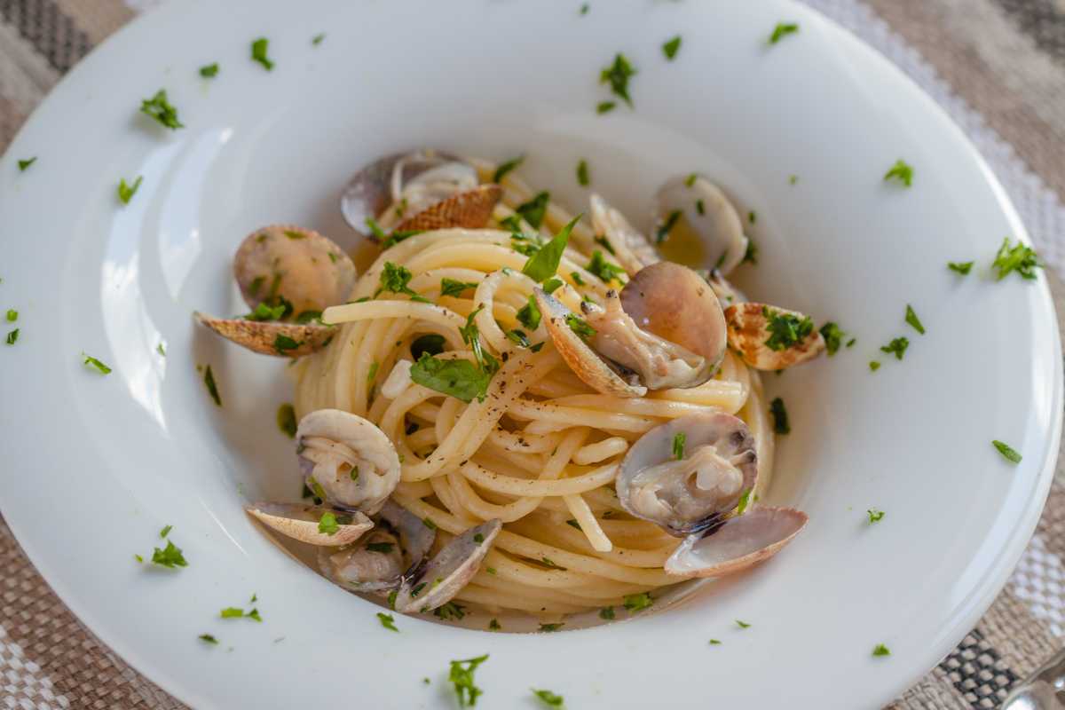 Spaghetti alle vongole trucco cremina