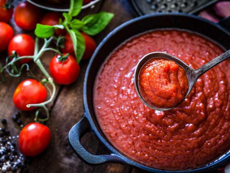 Feta fritta con sugo di pomodoro