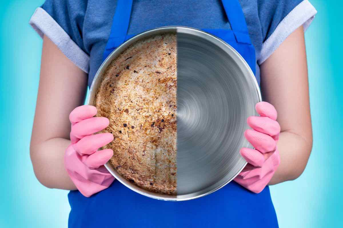 come eliminare grasso incrostato dalla padella