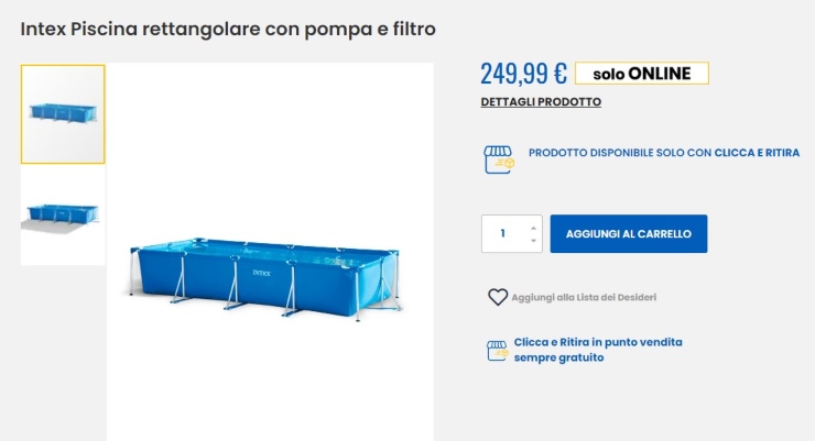 offerta eurospin piscina da giardino