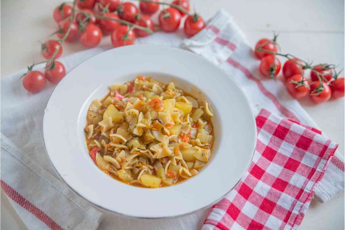 Pasta con patate light